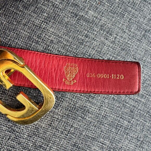 GUCCI REVERSIBLE LEATHER BELT - Picture 12 of 14